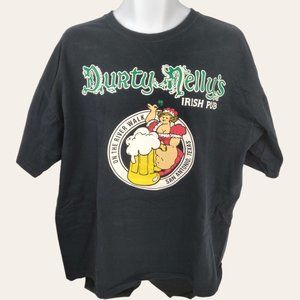 Vintage 1990s Durty Nelly's Irish Pup T Shirt San Antonio TX 2XL